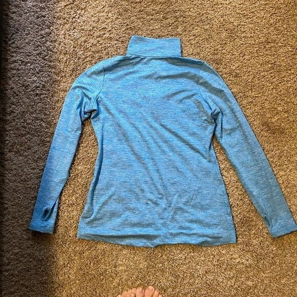 Cascade Sports heather blue 3/4 zip pullover sz S - Picture 2 of 4